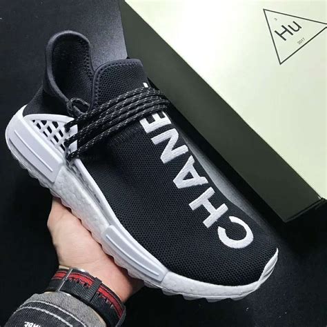 chanel pharrell nmd white